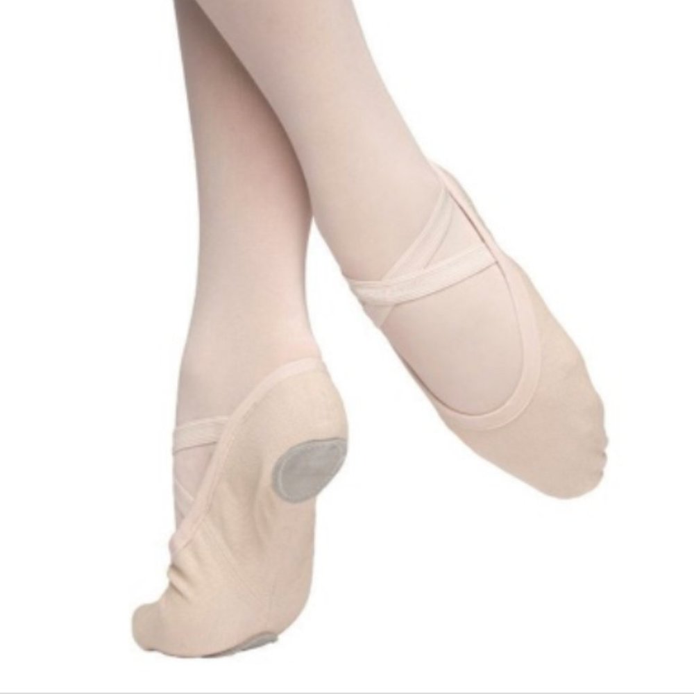 Vivante Stretch Canvas Split Sole Ballet Shoe Pink